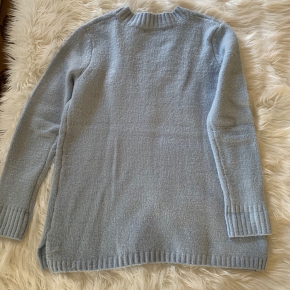 Sweater, v-neck, long sleeve,, light blue, size M - Picture 4 of 5
